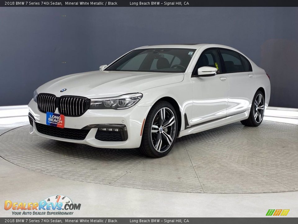 2018 BMW 7 Series 740i Sedan Mineral White Metallic / Black Photo #3