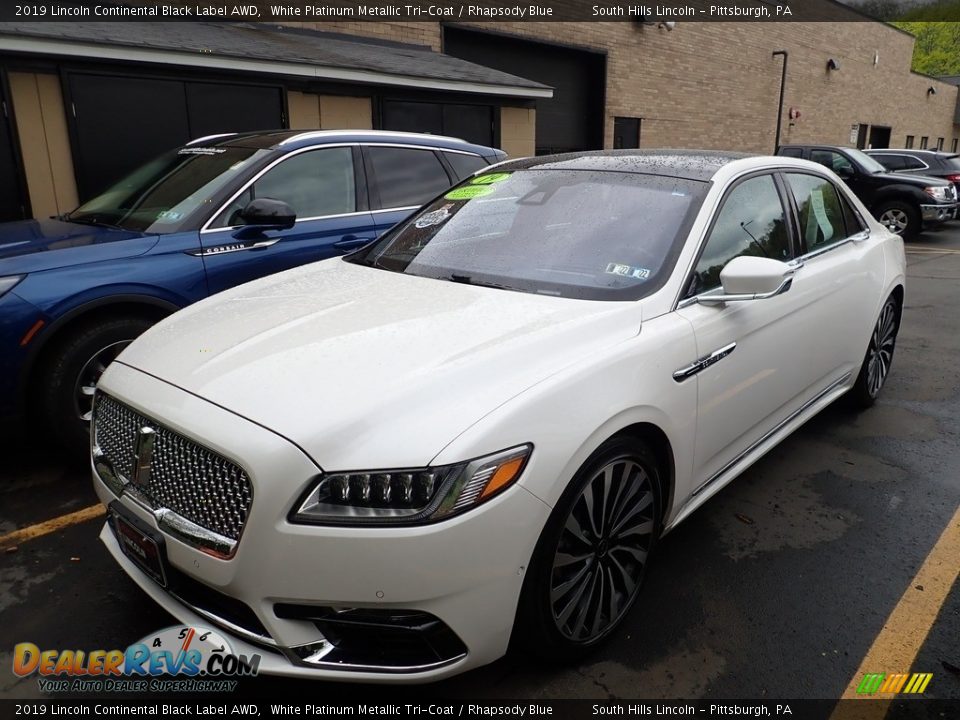 2019 Lincoln Continental Black Label AWD White Platinum Metallic Tri-Coat / Rhapsody Blue Photo #1