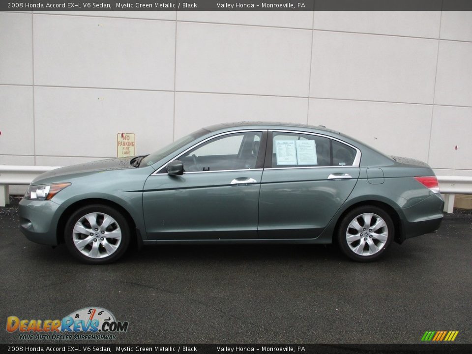 2008 Honda Accord EX-L V6 Sedan Mystic Green Metallic / Black Photo #2