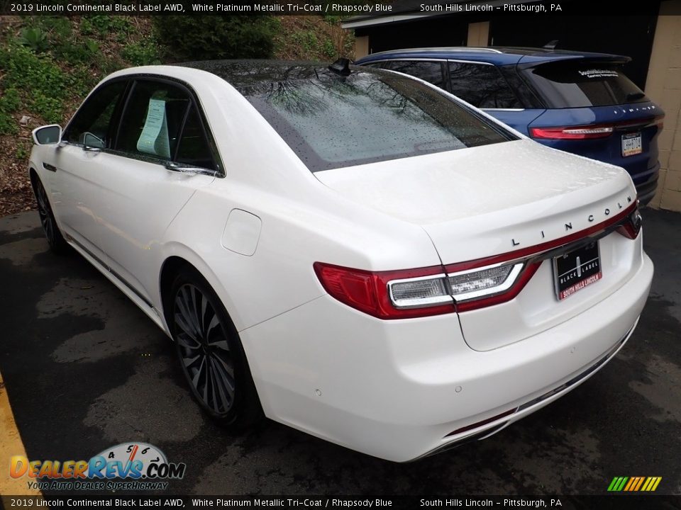 2019 Lincoln Continental Black Label AWD White Platinum Metallic Tri-Coat / Rhapsody Blue Photo #2