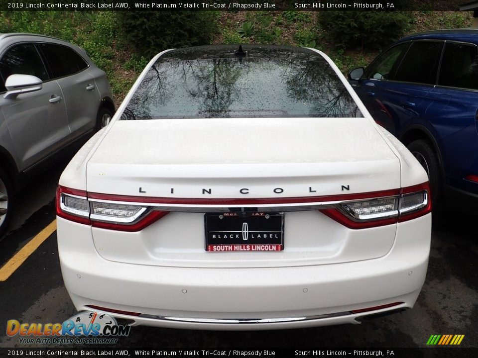 2019 Lincoln Continental Black Label AWD White Platinum Metallic Tri-Coat / Rhapsody Blue Photo #3