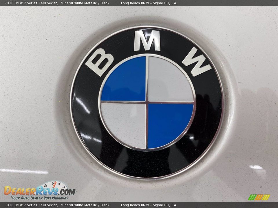 2018 BMW 7 Series 740i Sedan Mineral White Metallic / Black Photo #8