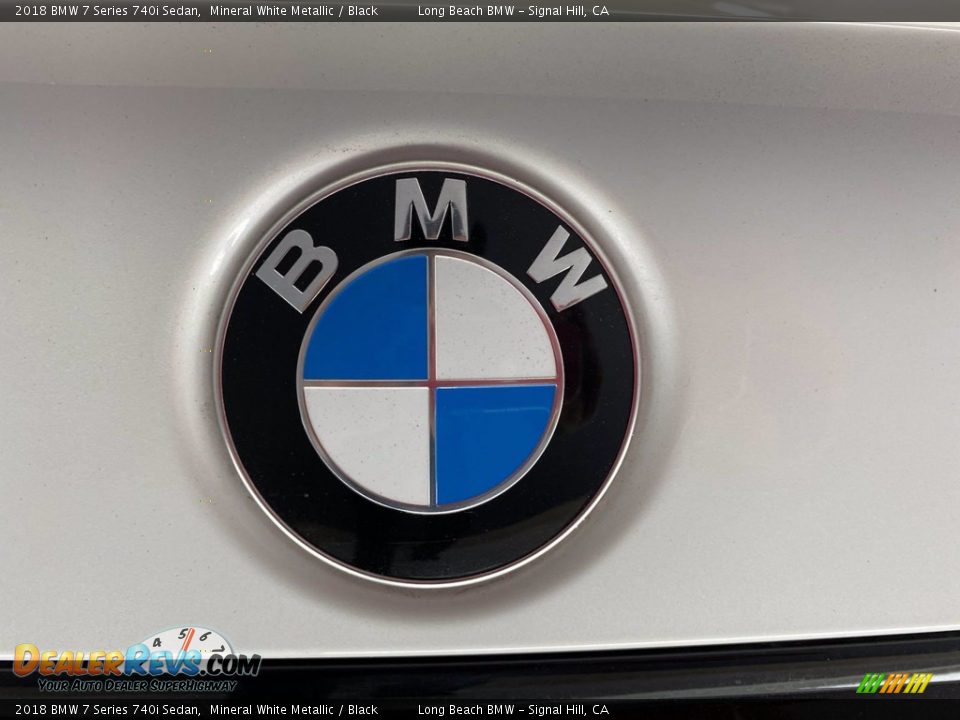 2018 BMW 7 Series 740i Sedan Mineral White Metallic / Black Photo #10