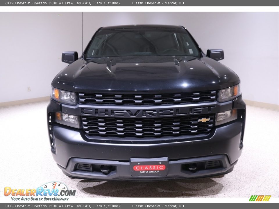 2019 Chevrolet Silverado 1500 WT Crew Cab 4WD Black / Jet Black Photo #2