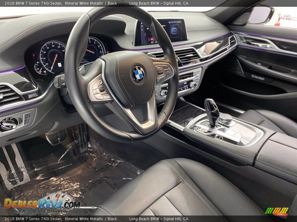 2018 BMW 7 Series 740i Sedan Mineral White Metallic / Black Photo #15