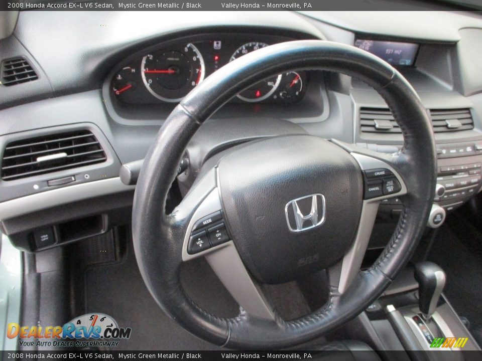 2008 Honda Accord EX-L V6 Sedan Mystic Green Metallic / Black Photo #14