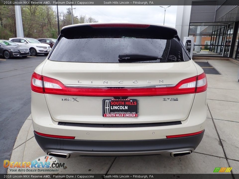 2016 Lincoln MKX Reserve AWD Platinum Dune / Cappuccino Photo #4