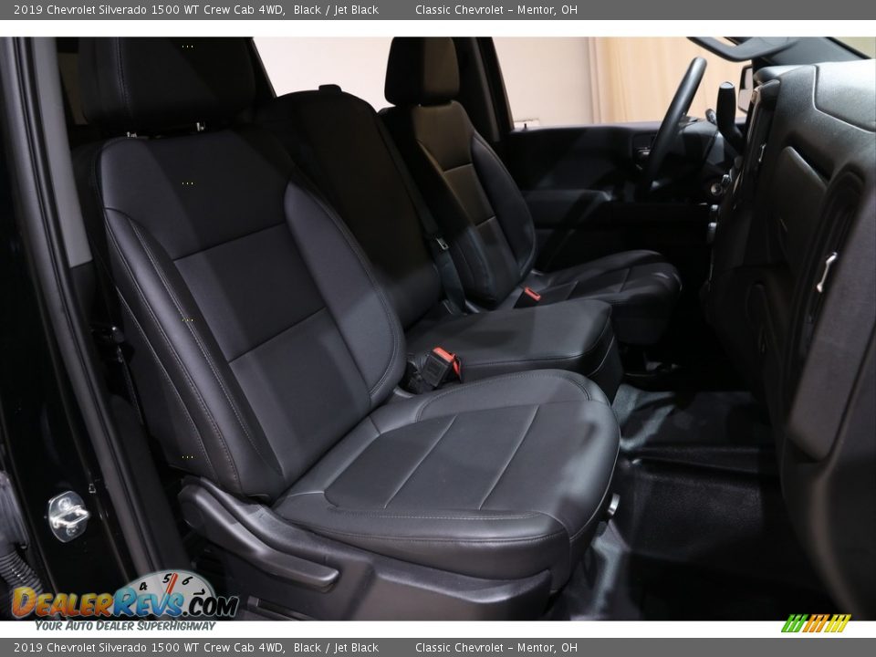 2019 Chevrolet Silverado 1500 WT Crew Cab 4WD Black / Jet Black Photo #13