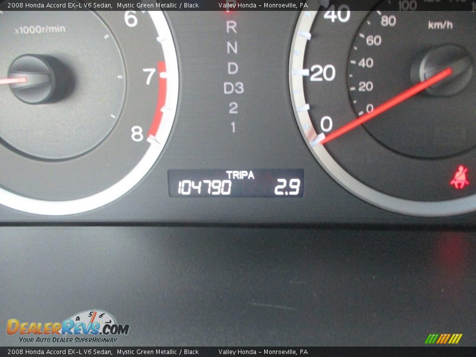 2008 Honda Accord EX-L V6 Sedan Mystic Green Metallic / Black Photo #20