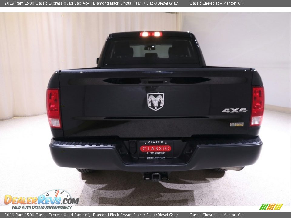 2019 Ram 1500 Classic Express Quad Cab 4x4 Diamond Black Crystal Pearl / Black/Diesel Gray Photo #15