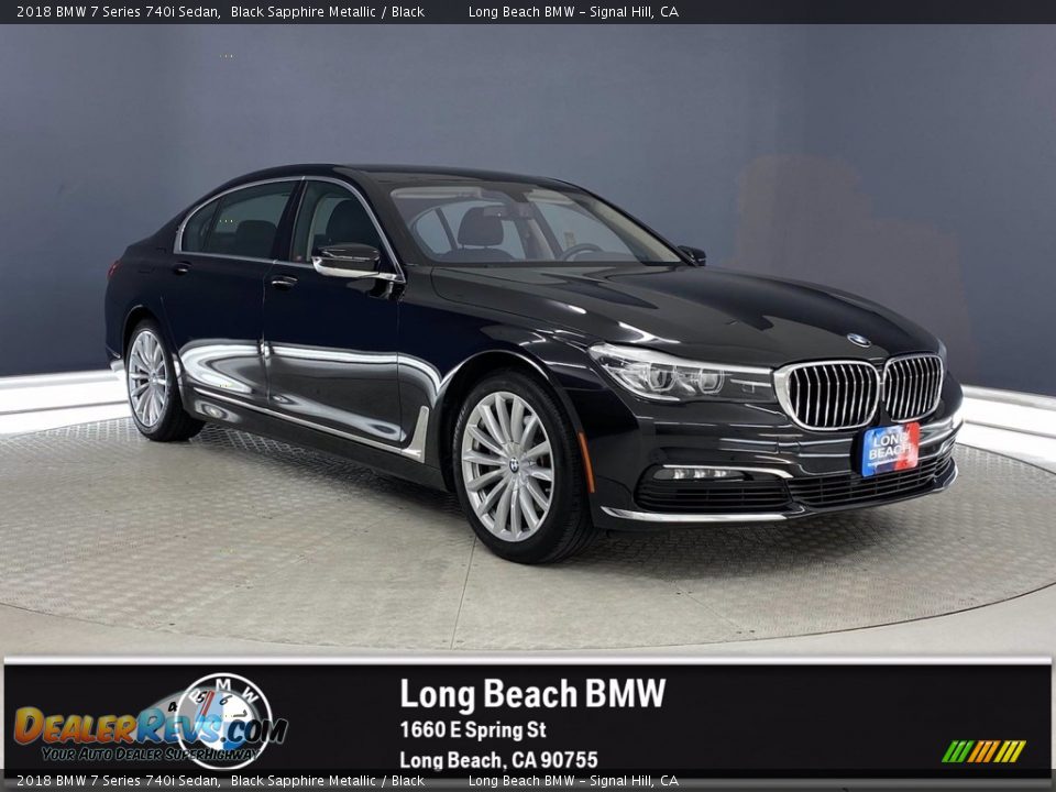 2018 BMW 7 Series 740i Sedan Black Sapphire Metallic / Black Photo #1