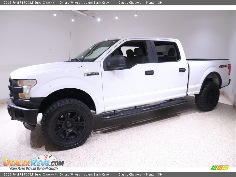 2015 Ford F150 XLT SuperCrew 4x4 Oxford White / Medium Earth Gray Photo #3