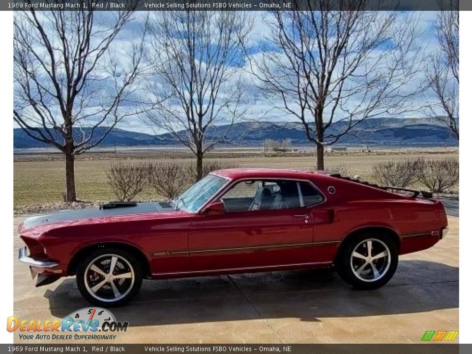 1969 Ford Mustang Mach 1 Red / Black Photo #1
