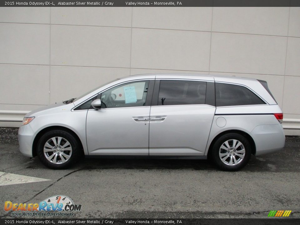 2015 Honda Odyssey EX-L Alabaster Silver Metallic / Gray Photo #2