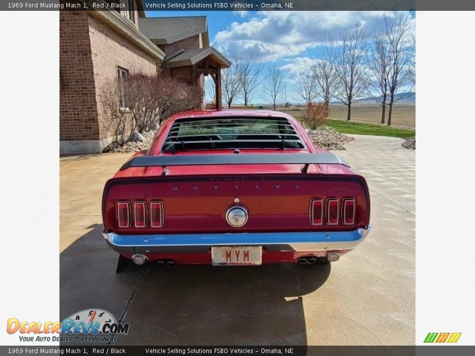 1969 Ford Mustang Mach 1 Red / Black Photo #5