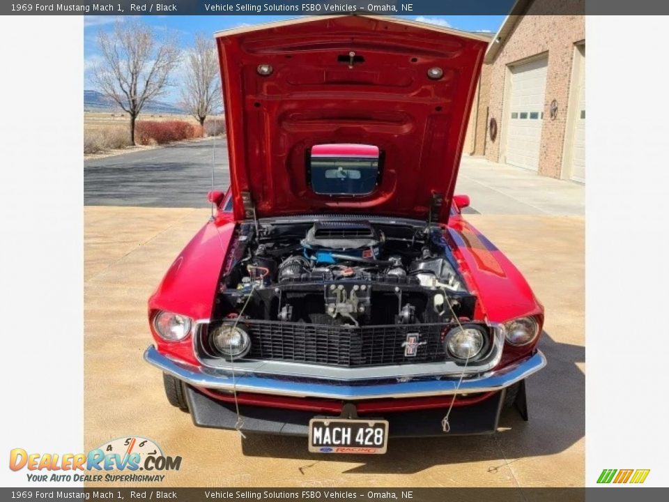 1969 Ford Mustang Mach 1 Red / Black Photo #7