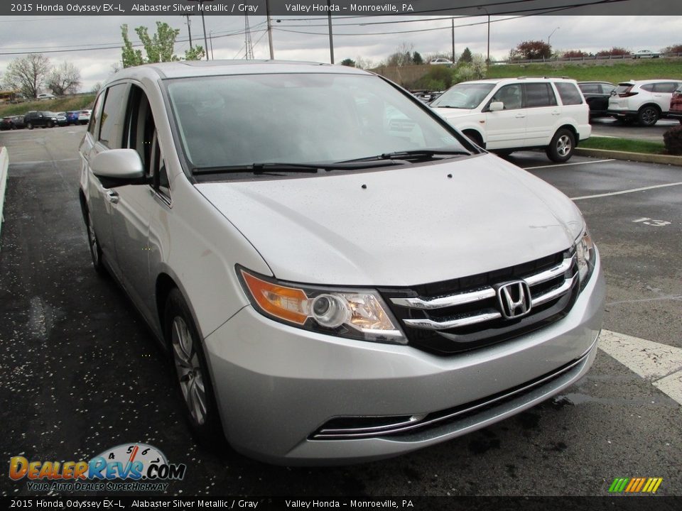 2015 Honda Odyssey EX-L Alabaster Silver Metallic / Gray Photo #7