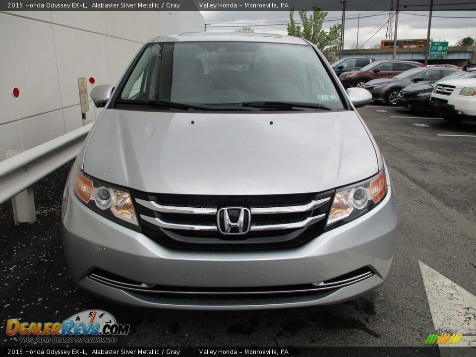 2015 Honda Odyssey EX-L Alabaster Silver Metallic / Gray Photo #8