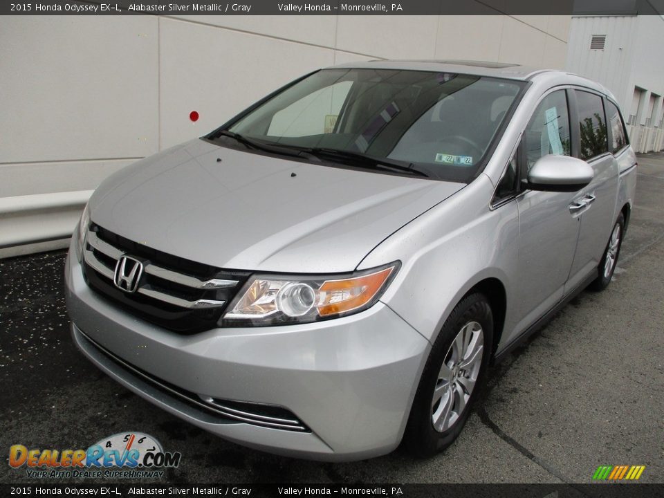 2015 Honda Odyssey EX-L Alabaster Silver Metallic / Gray Photo #9