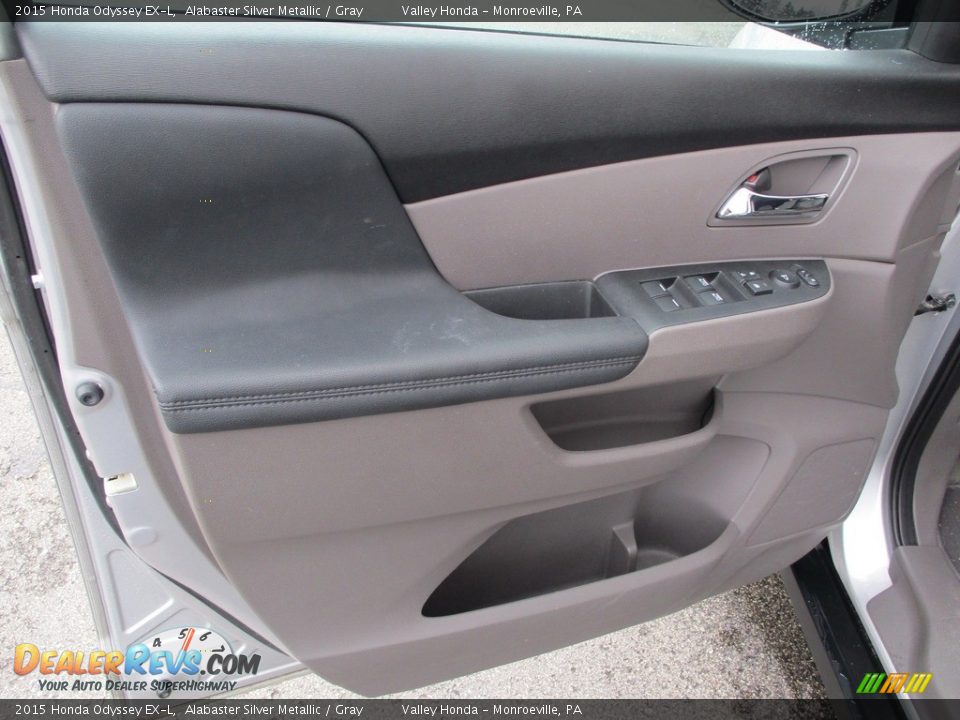 2015 Honda Odyssey EX-L Alabaster Silver Metallic / Gray Photo #10