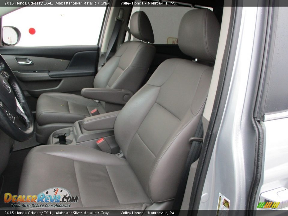 2015 Honda Odyssey EX-L Alabaster Silver Metallic / Gray Photo #12