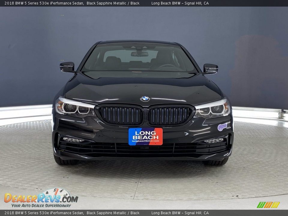 2018 BMW 5 Series 530e iPerfomance Sedan Black Sapphire Metallic / Black Photo #2