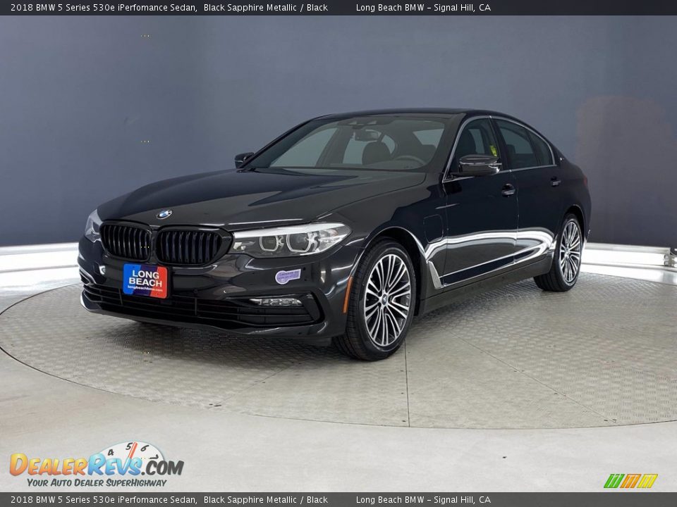 2018 BMW 5 Series 530e iPerfomance Sedan Black Sapphire Metallic / Black Photo #3