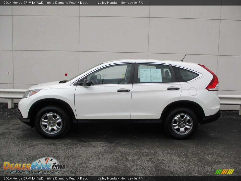 2014 Honda CR-V LX AWD White Diamond Pearl / Black Photo #2