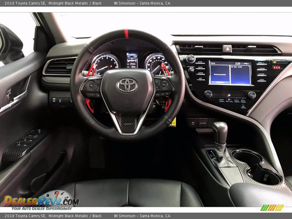 2019 Toyota Camry SE Midnight Black Metallic / Black Photo #4