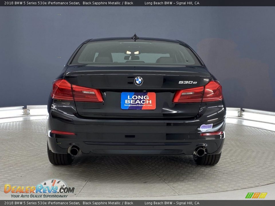 2018 BMW 5 Series 530e iPerfomance Sedan Black Sapphire Metallic / Black Photo #4