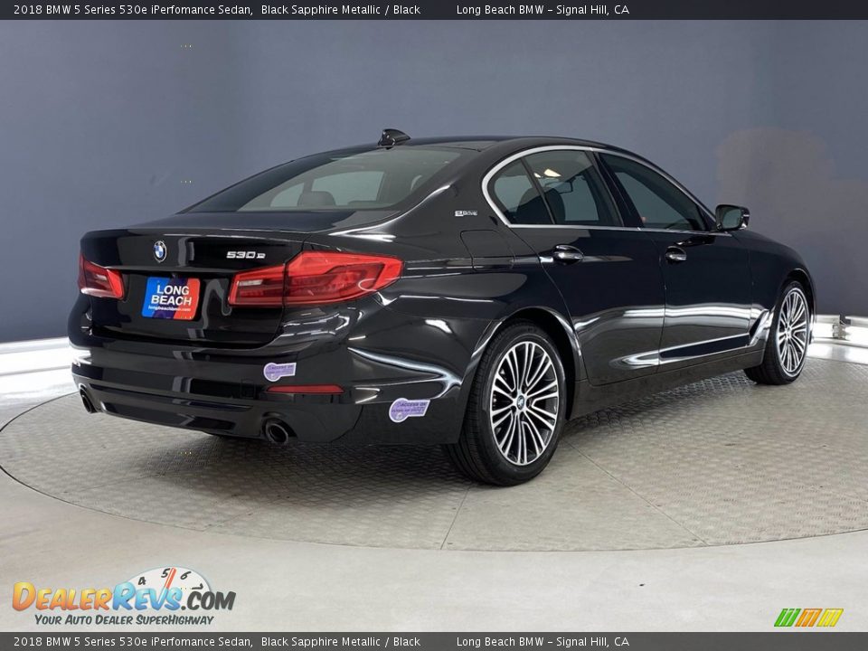 2018 BMW 5 Series 530e iPerfomance Sedan Black Sapphire Metallic / Black Photo #5