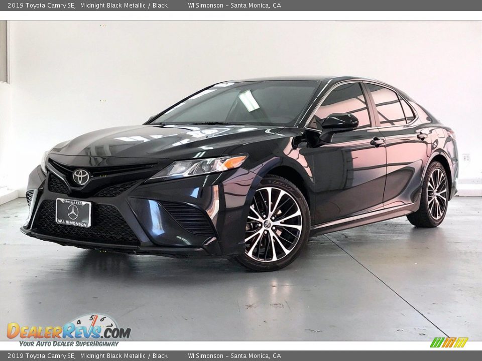 2019 Toyota Camry SE Midnight Black Metallic / Black Photo #12