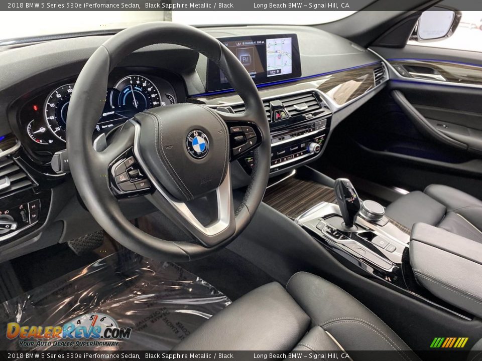 2018 BMW 5 Series 530e iPerfomance Sedan Black Sapphire Metallic / Black Photo #16