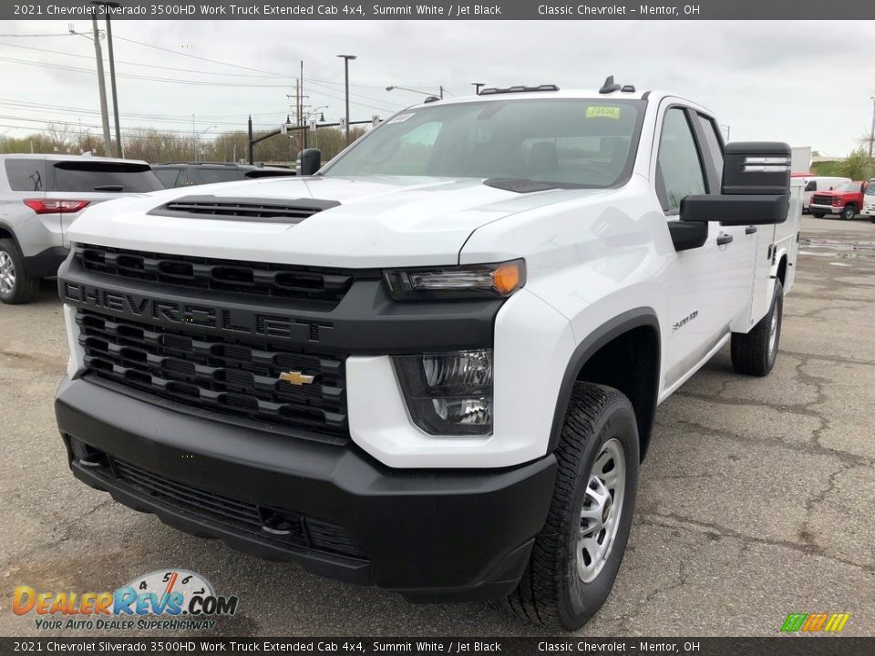 2021 Chevrolet Silverado 3500HD Work Truck Extended Cab 4x4 Summit White / Jet Black Photo #1