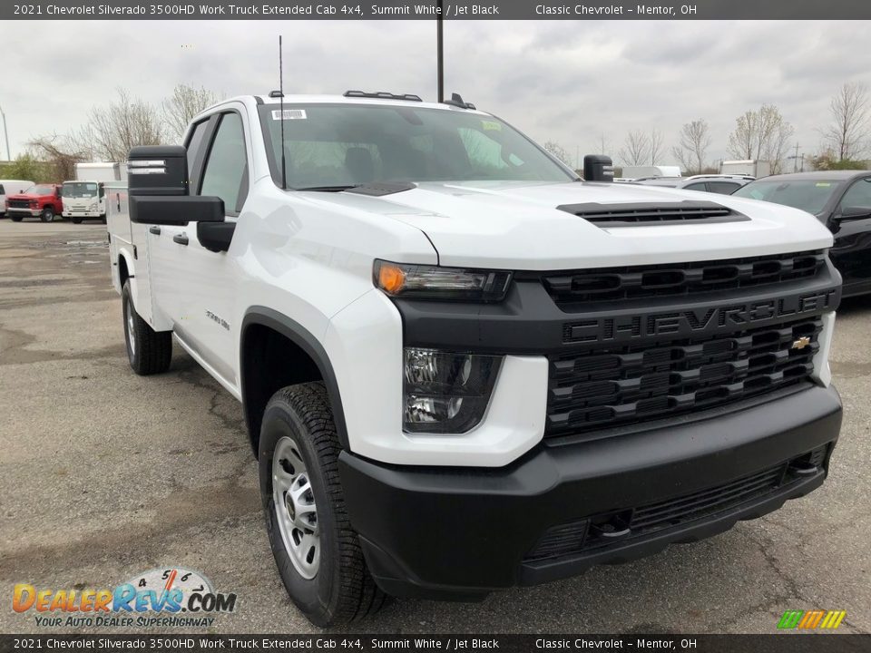 2021 Chevrolet Silverado 3500HD Work Truck Extended Cab 4x4 Summit White / Jet Black Photo #2