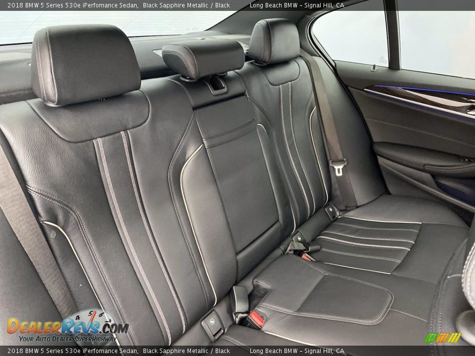 2018 BMW 5 Series 530e iPerfomance Sedan Black Sapphire Metallic / Black Photo #36
