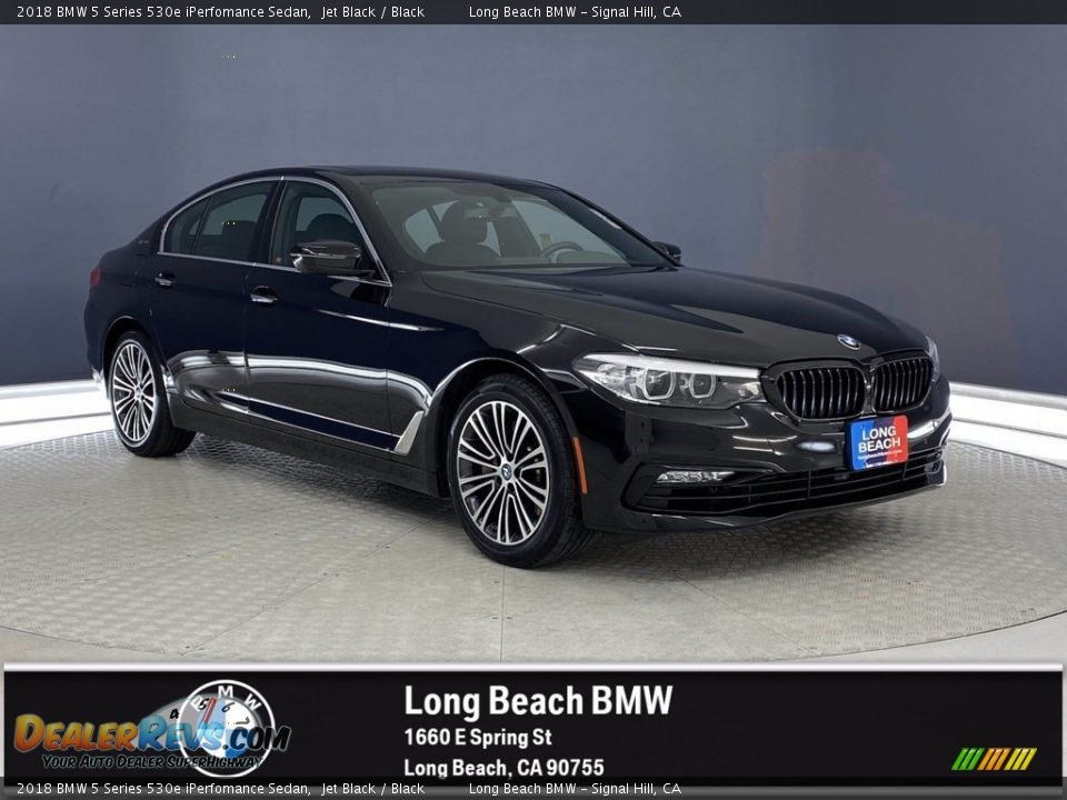 2018 BMW 5 Series 530e iPerfomance Sedan Jet Black / Black Photo #1