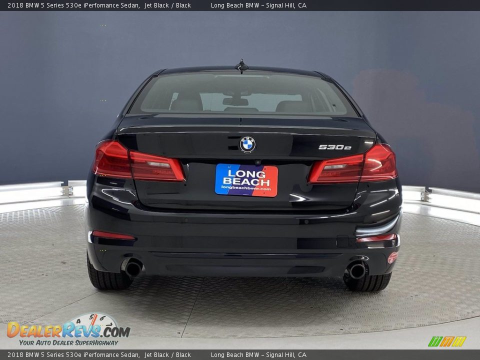 2018 BMW 5 Series 530e iPerfomance Sedan Jet Black / Black Photo #4