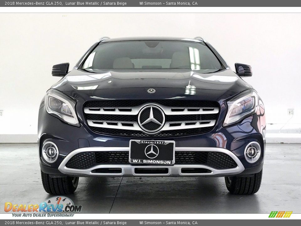 2018 Mercedes-Benz GLA 250 Lunar Blue Metallic / Sahara Beige Photo #2