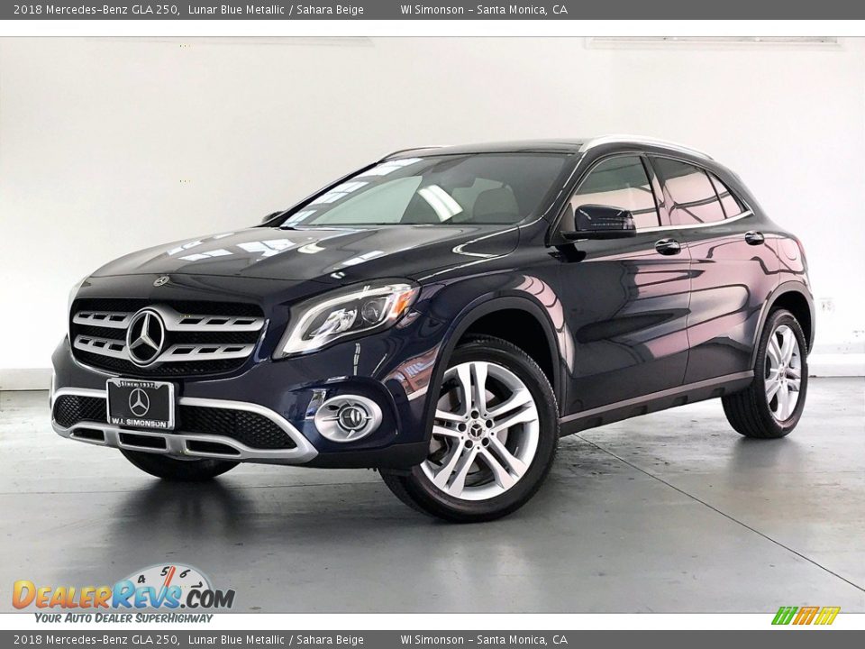 2018 Mercedes-Benz GLA 250 Lunar Blue Metallic / Sahara Beige Photo #12