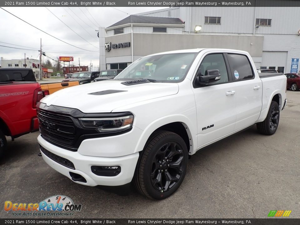 2021 Ram 1500 Limited Crew Cab 4x4 Bright White / Black Photo #1