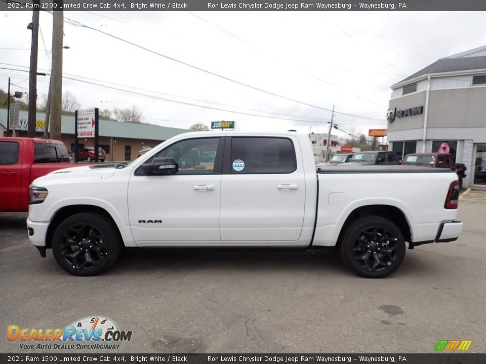 2021 Ram 1500 Limited Crew Cab 4x4 Bright White / Black Photo #3