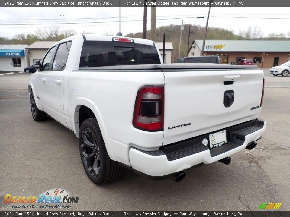 2021 Ram 1500 Limited Crew Cab 4x4 Bright White / Black Photo #4