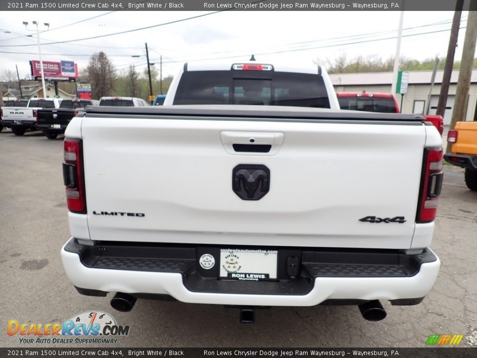 2021 Ram 1500 Limited Crew Cab 4x4 Bright White / Black Photo #5