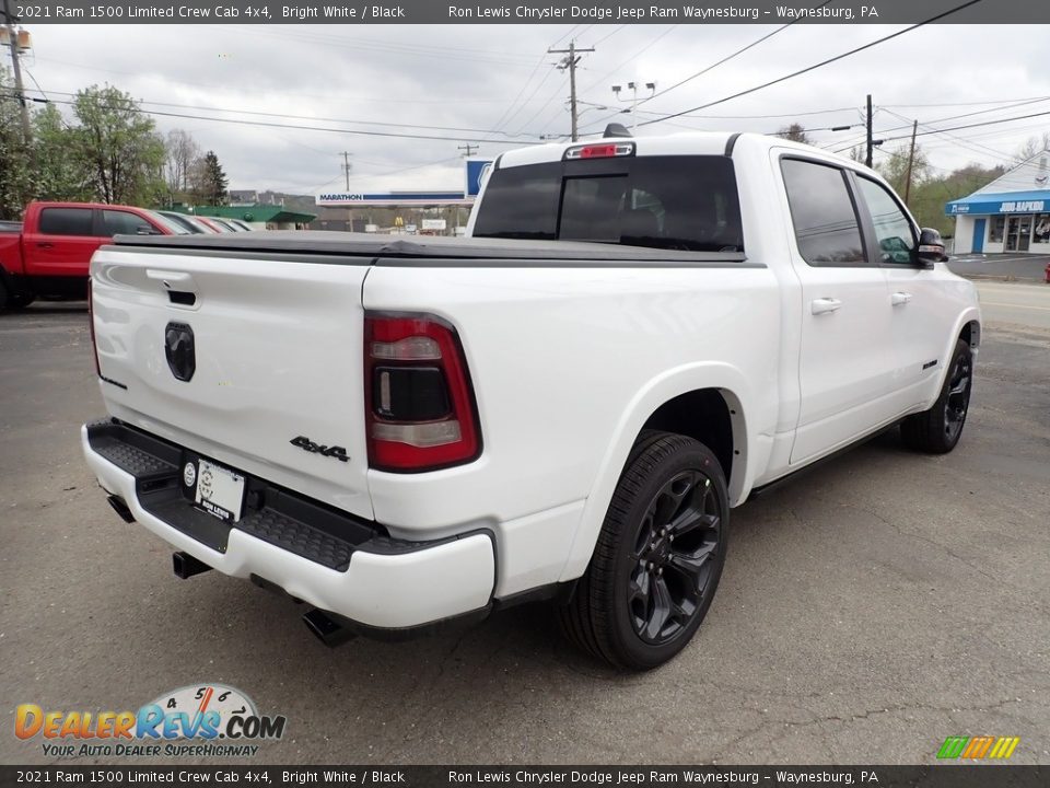 2021 Ram 1500 Limited Crew Cab 4x4 Bright White / Black Photo #6