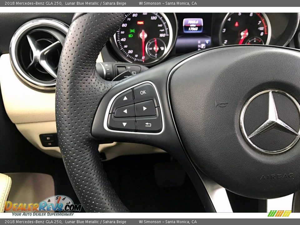 2018 Mercedes-Benz GLA 250 Lunar Blue Metallic / Sahara Beige Photo #21