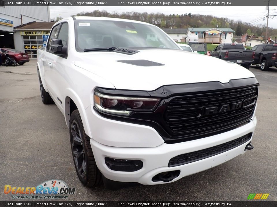 2021 Ram 1500 Limited Crew Cab 4x4 Bright White / Black Photo #8