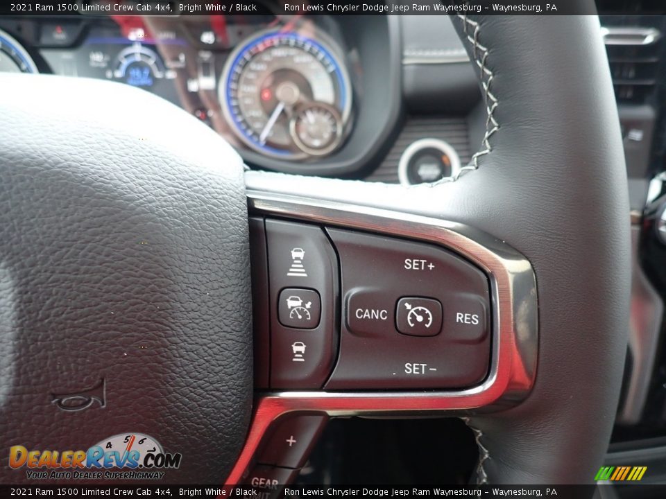 2021 Ram 1500 Limited Crew Cab 4x4 Bright White / Black Photo #18