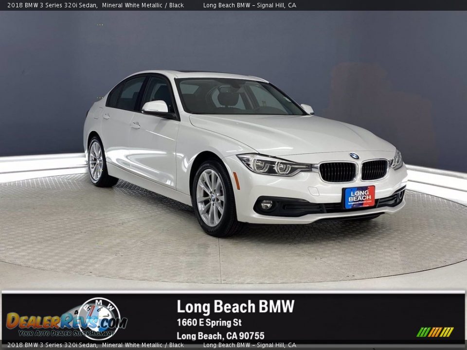 2018 BMW 3 Series 320i Sedan Mineral White Metallic / Black Photo #1