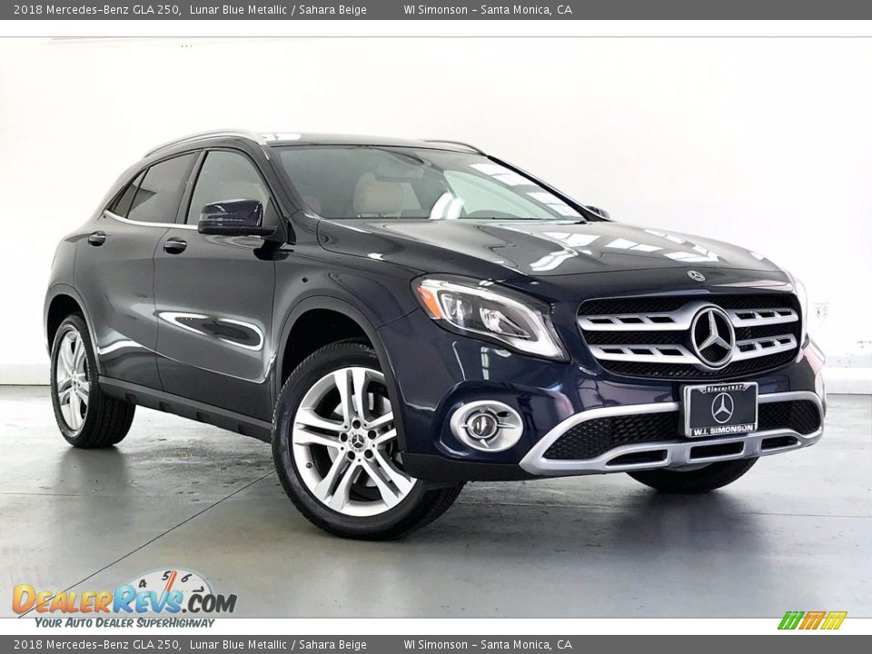 2018 Mercedes-Benz GLA 250 Lunar Blue Metallic / Sahara Beige Photo #34